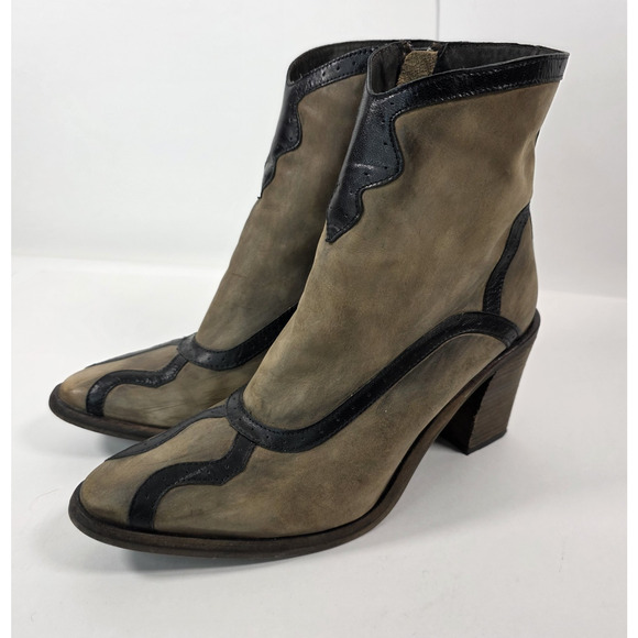 Free People Woman’s Western Camel Sand Genuine Leather Ankle Boots US 8.5 39 - Picture 5 of 12